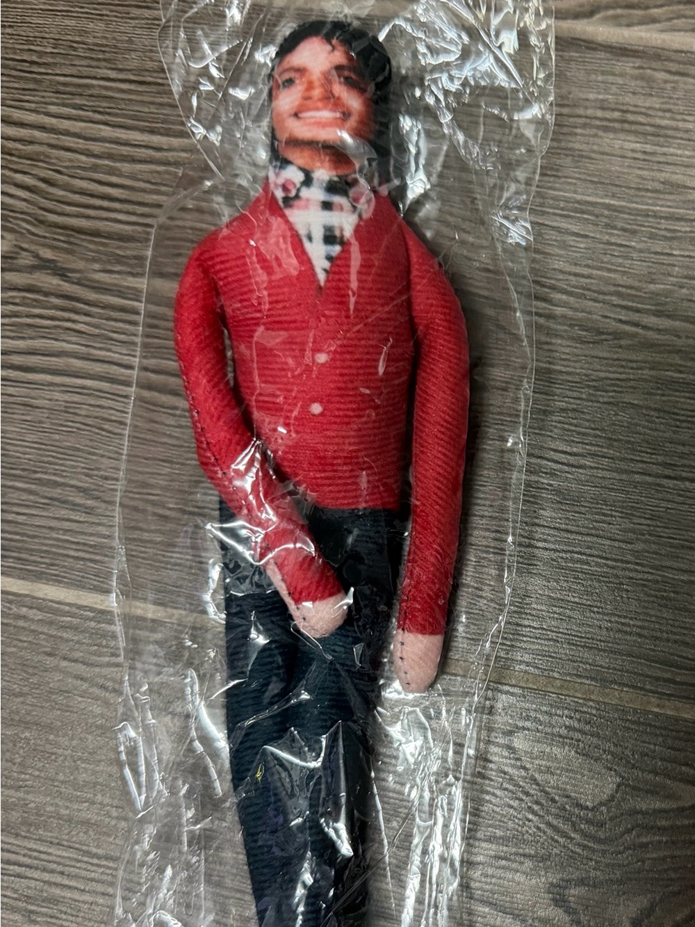 Michael Jackson Red & Black Plush Doll  - Soft Fashion Toy